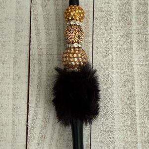 Black and Gold Pom-Pen